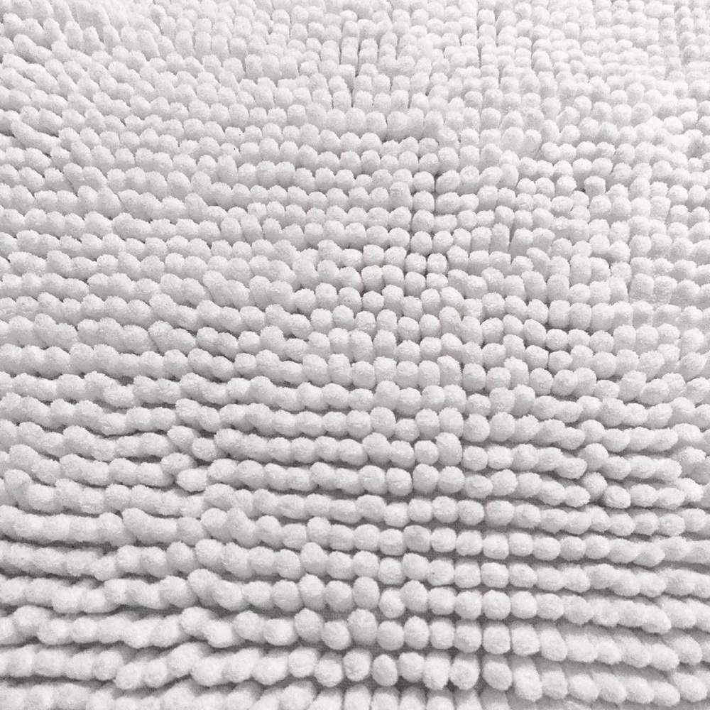 White plush Bathroom mat